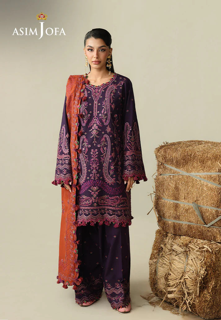 Embroidered Rod Stitched 3 Pcs