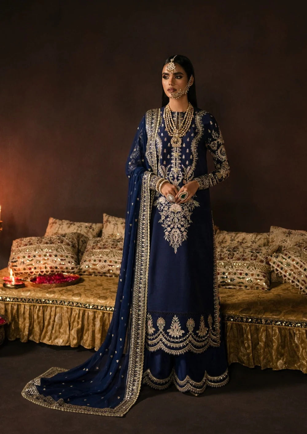 3-PC RAW SILK EMBROIDERED Women's Dress