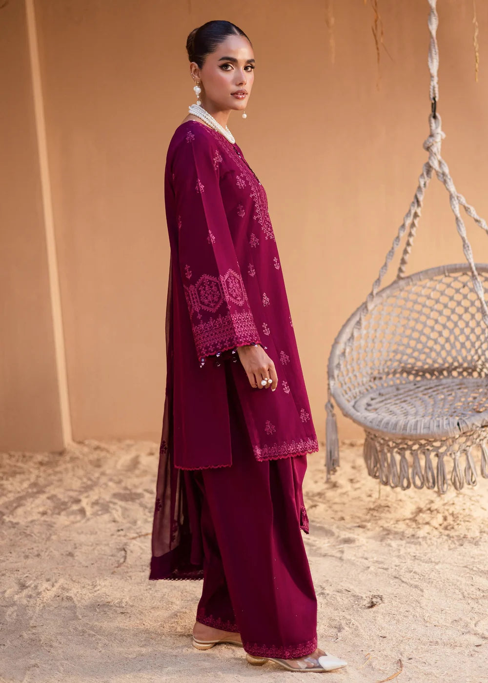 3 Piece Embroidered Women's Suit Summer Collection