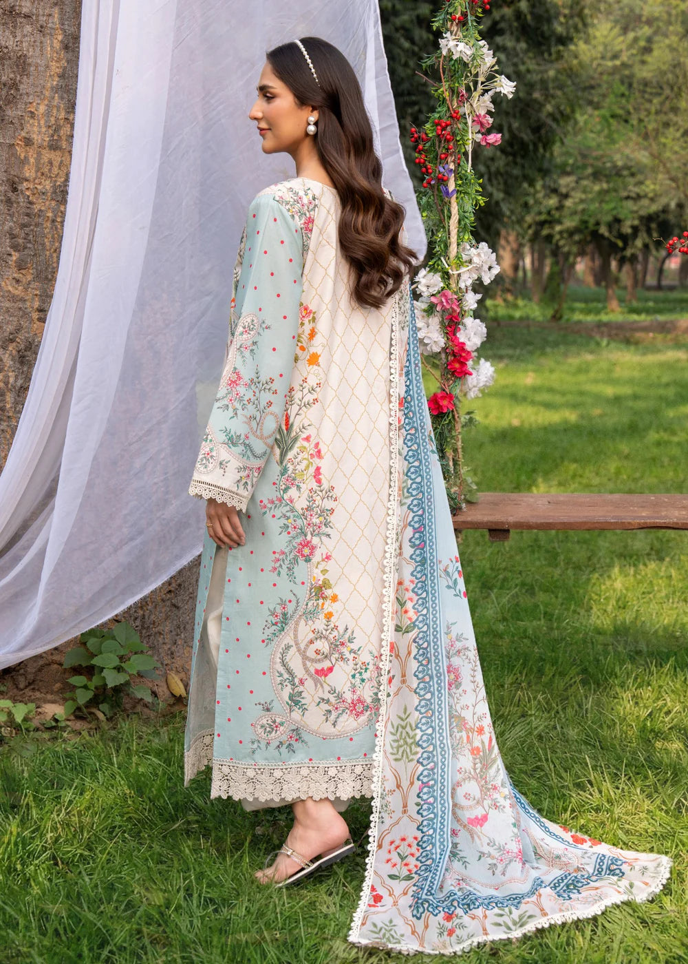 3 Piece Embroidered Cotton Women's Suit