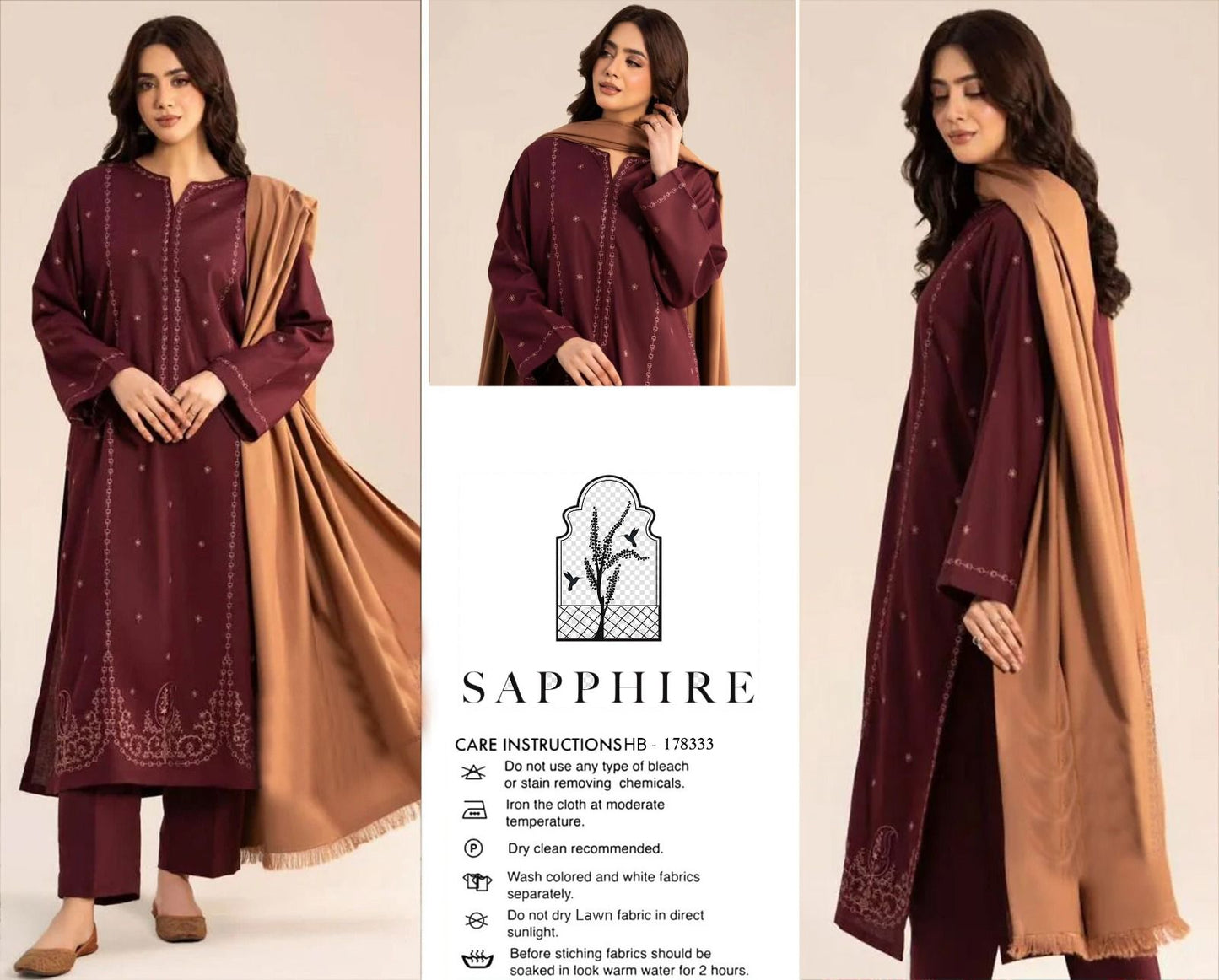 3 Piece Embroidered Summer Collection Lawn Suit