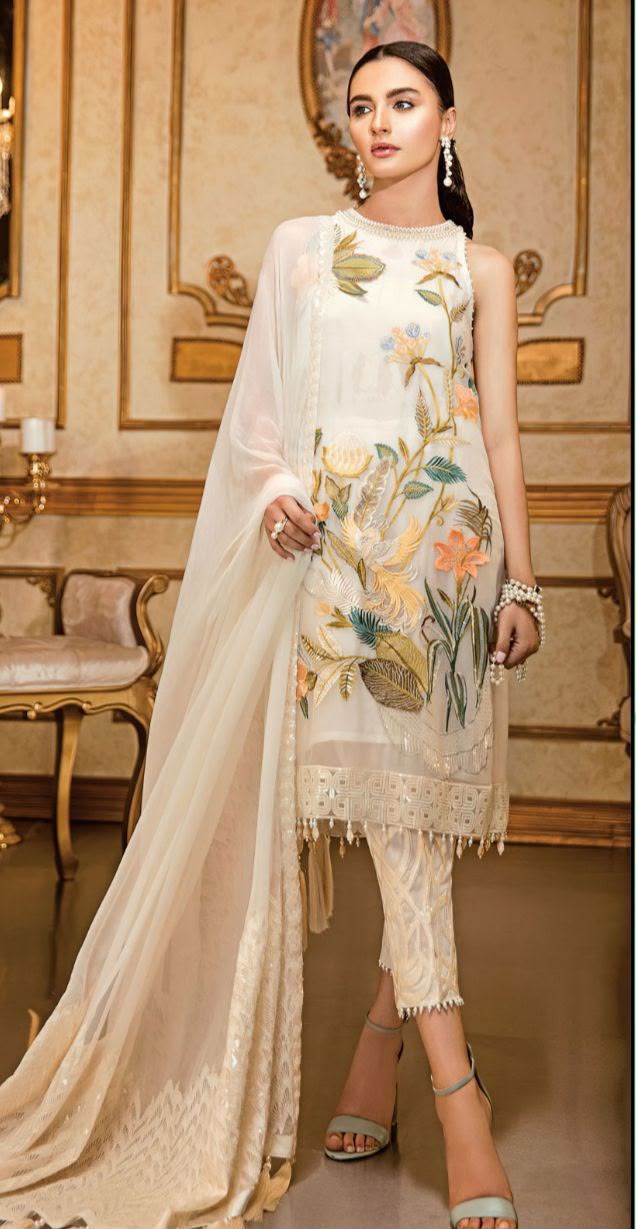 JN Brand Coir Premium Summer Ensemble - Festive Embroidered 3PC Suit