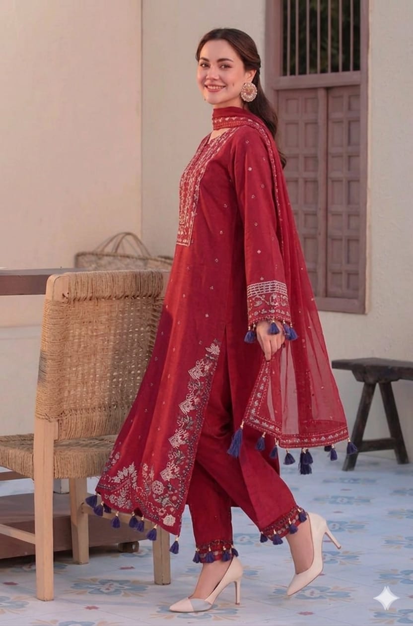 3PIECE Luxury Embroidered Summer Collection