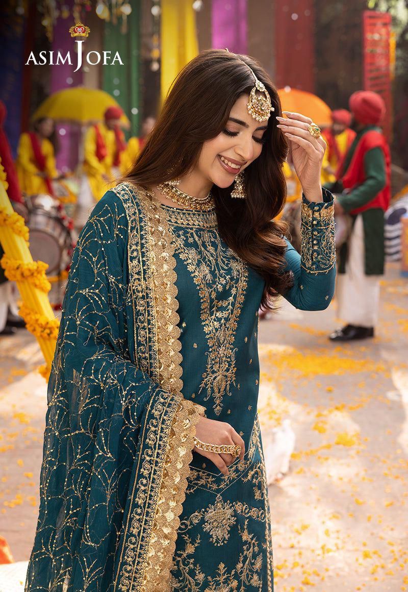 Asim Jofa Premium Chiffon Ensemble - Sequence Embroidered Edition