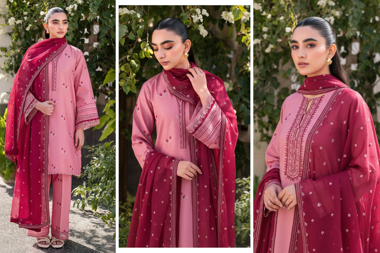 3PIECE Embroidered Summer Collection