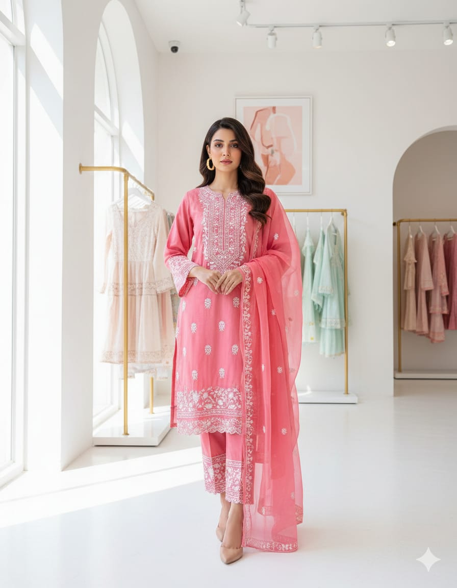 3PIECE Embroidered Summer Collection