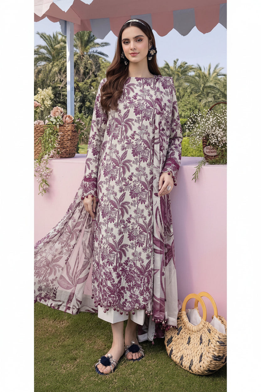 3PIECE Embroidered Chikenkari Suit