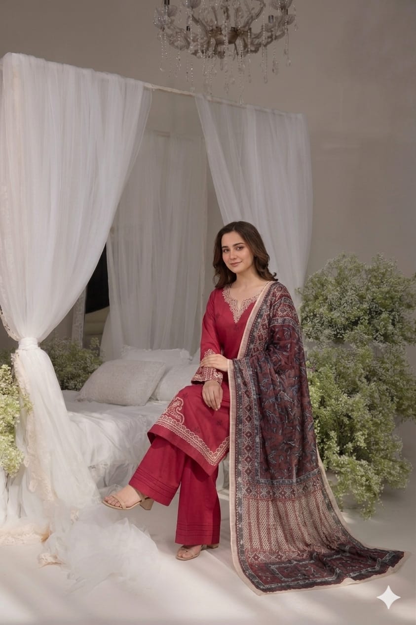 3PIECE Embroidered Summer Collection