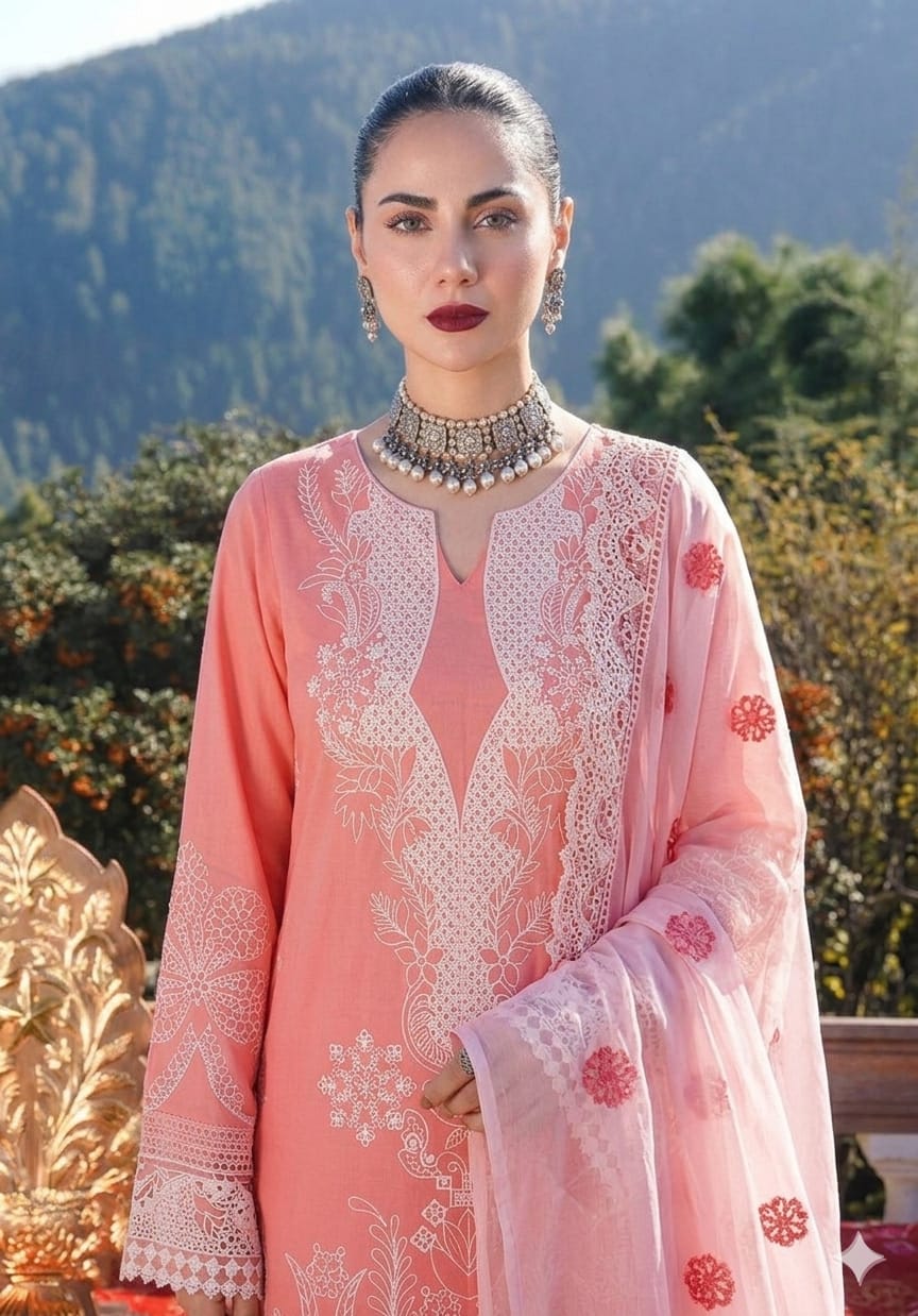 3PIECE Luxury Embroidered Chikenkari Collection