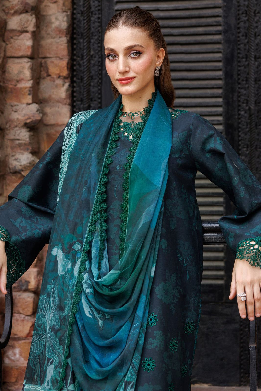 Farasha Premium Embroidered Lawn Suit 2026 - Chikankari Festive Ensemble