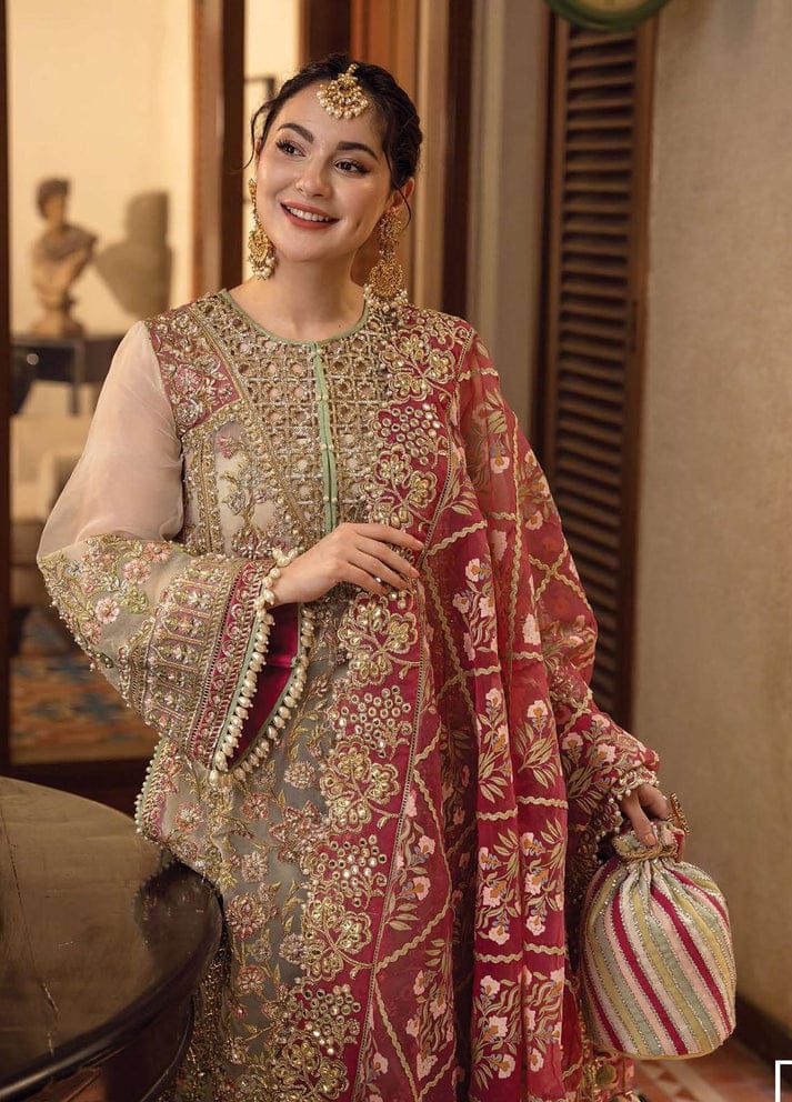 3PIECE Luxury Embroidered Organza with heavy embroidered Dupatta
