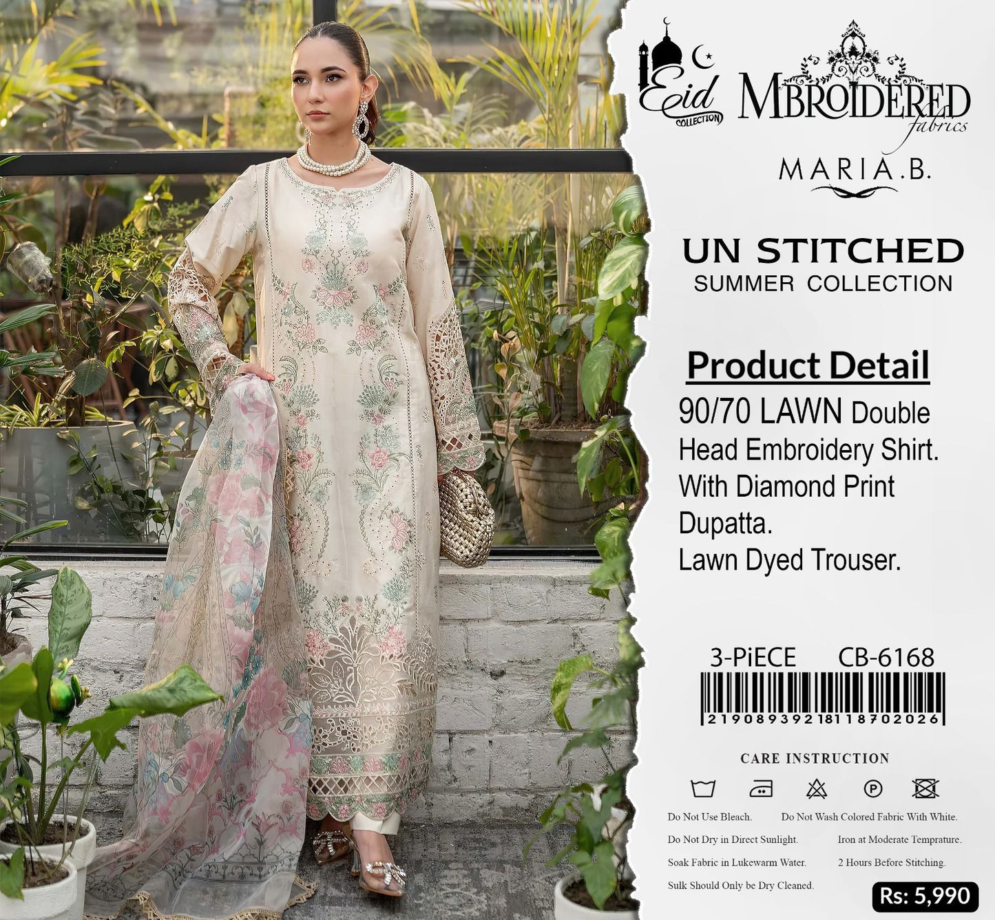 3PIECE CHIKEN-KARI EMBROIDED Luxury Collection