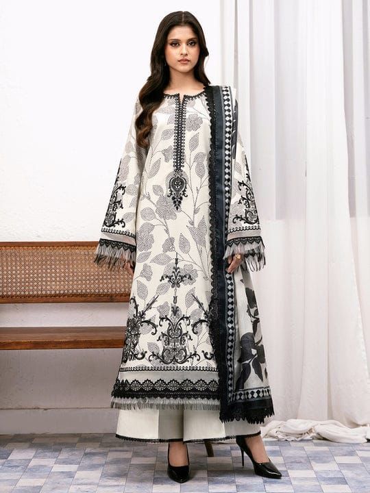 3PIECE Embroidered Summer Suit