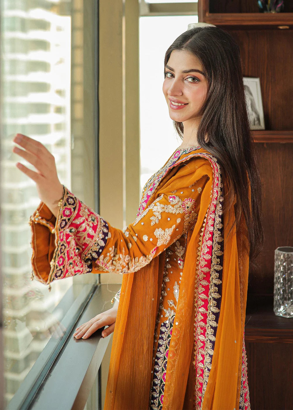3 Piece Chiffon Embroidered Women's Dress