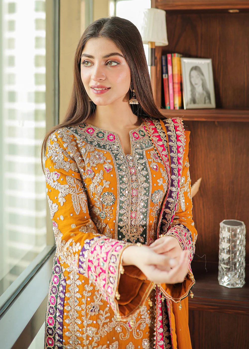 3 Piece Chiffon Embroidered Women's Dress