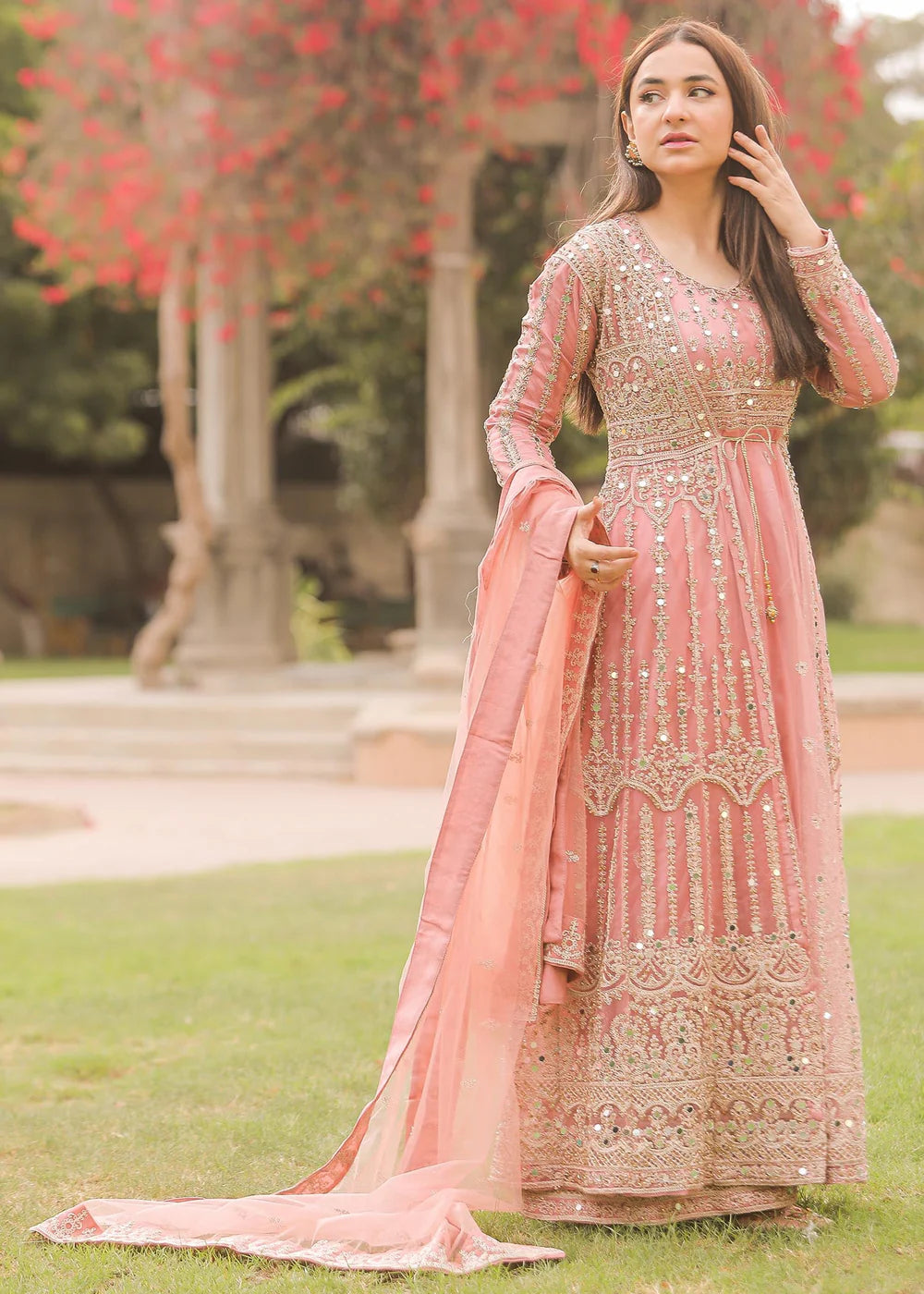 Flared gown Net Women's Dress