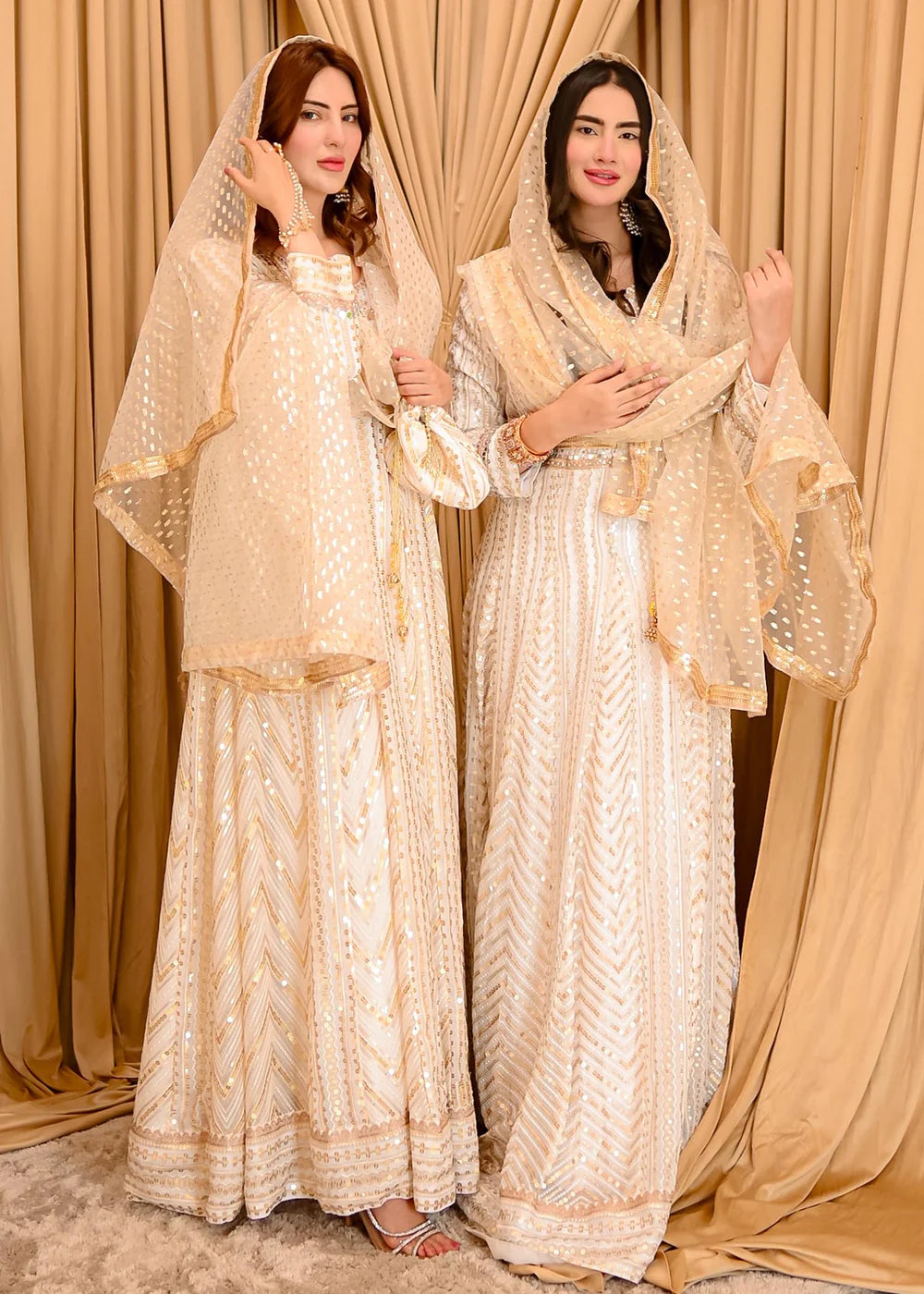 Long angrakha Silk party wear Women's Dress