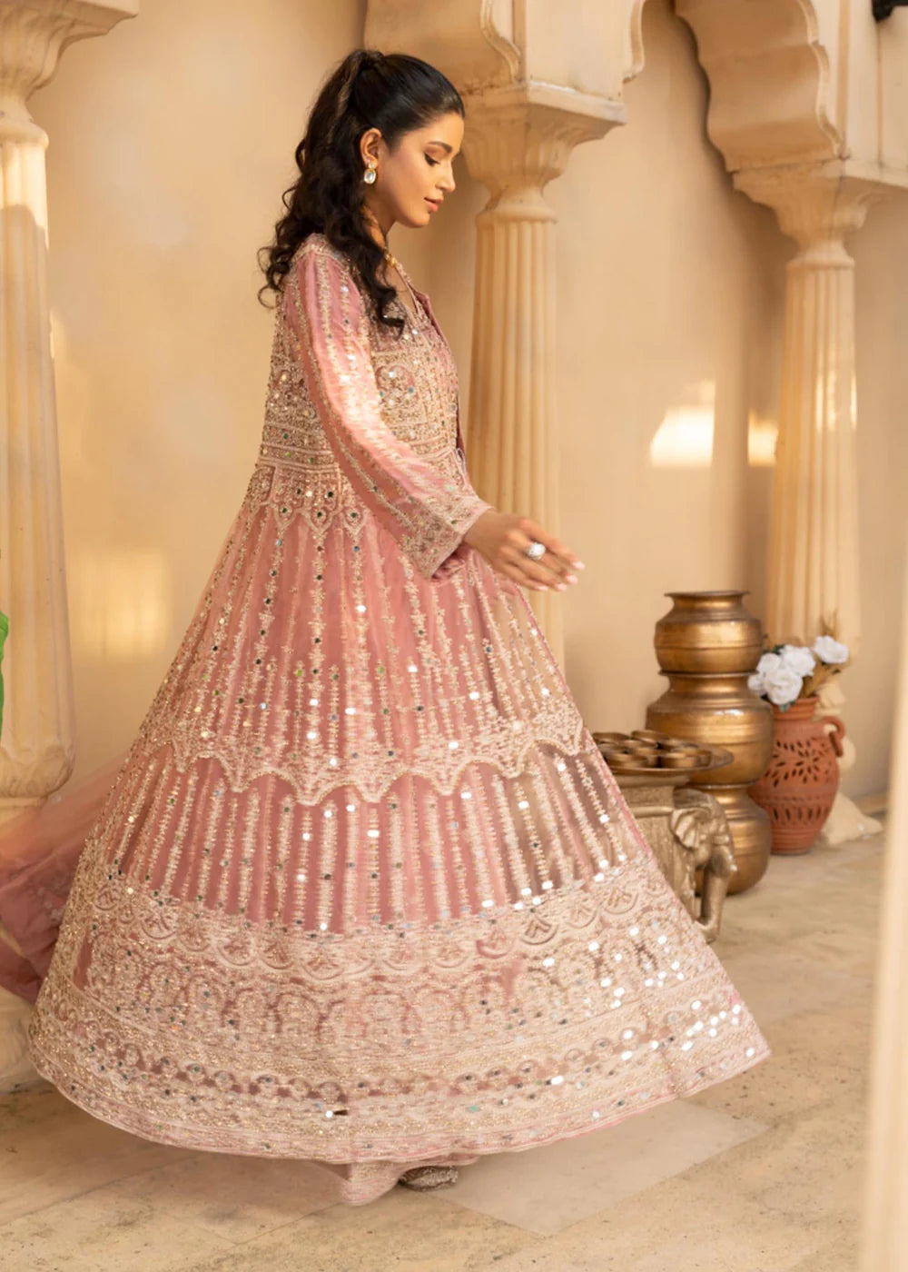 Flared gown Net Women's Dress