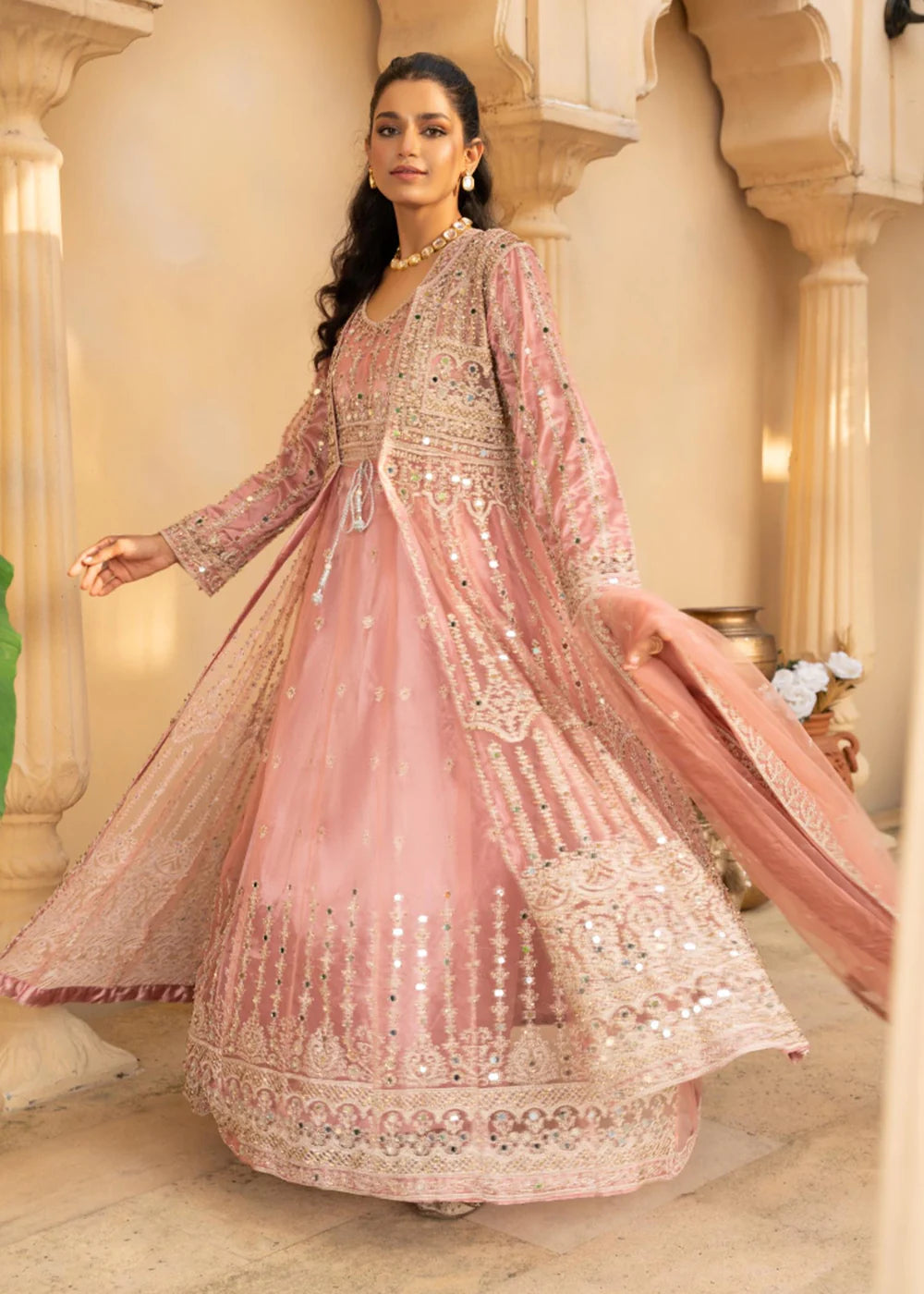 Flared gown Net Women's Dress