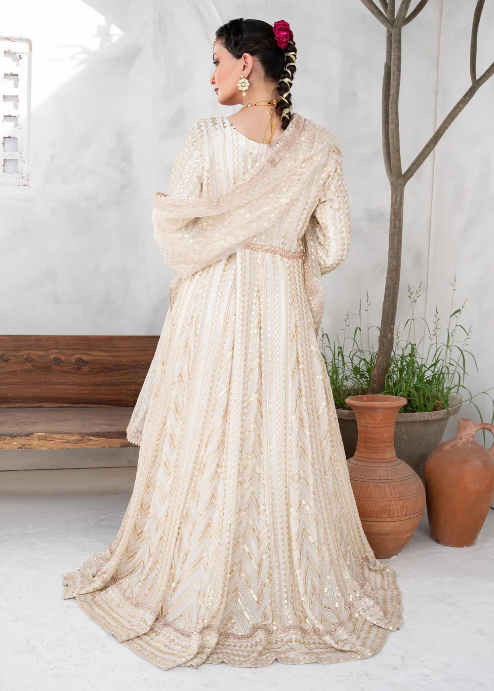 Long angrakha Silk party wear Women's Dress