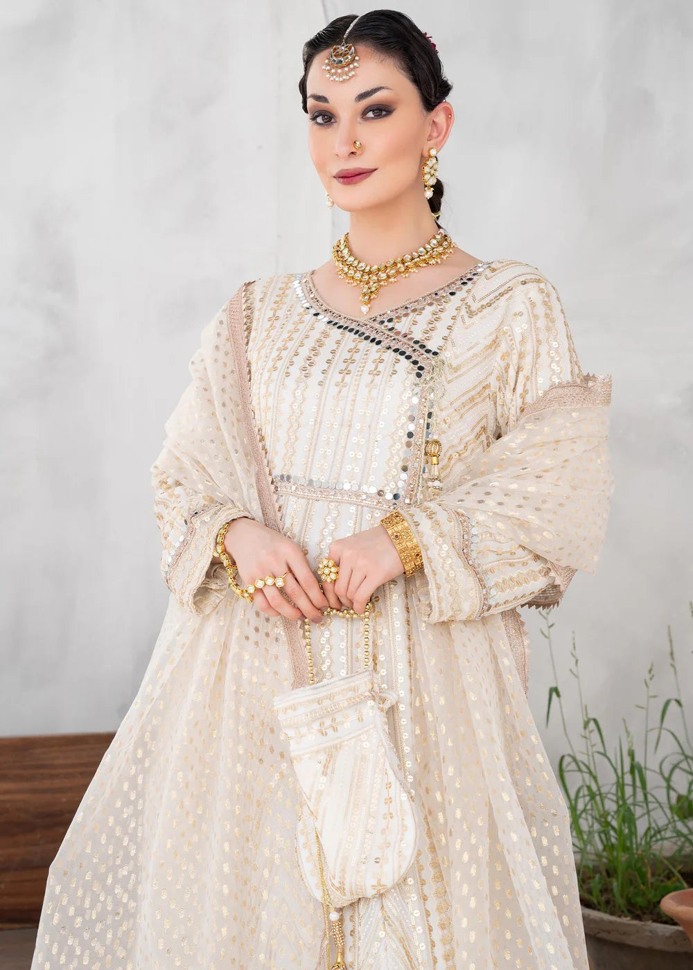 Long angrakha Silk party wear Women's Dress