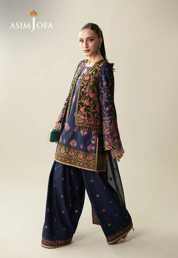 Embroidered Velvet Stitched 4 Pcs