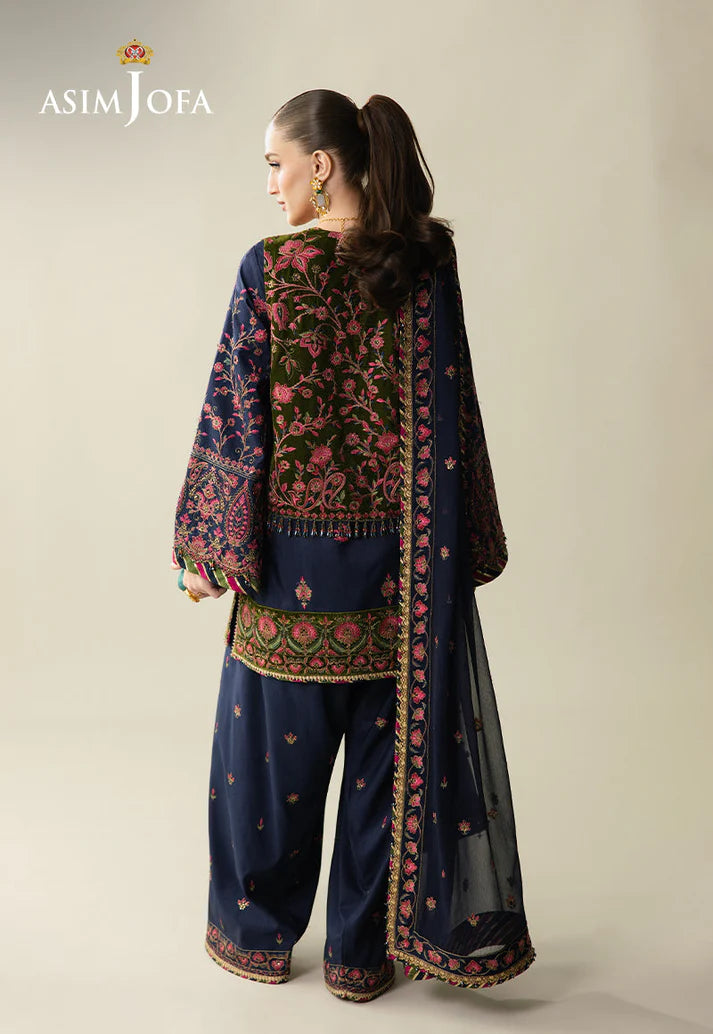Embroidered Velvet Stitched 4 Pcs