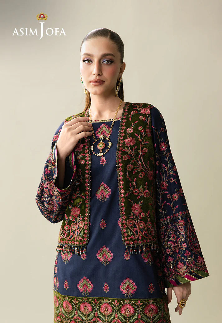 Embroidered Velvet Stitched 4 Pcs
