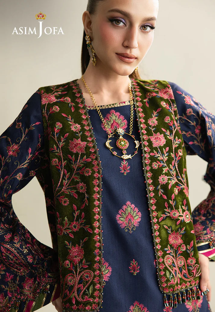Embroidered Velvet Stitched 4 Pcs