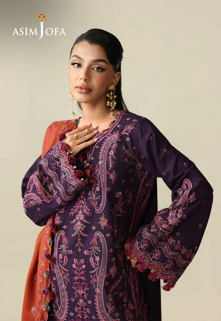 Embroidered Rod Stitched 3 Pcs