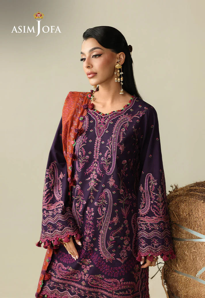 Embroidered Rod Stitched 3 Pcs