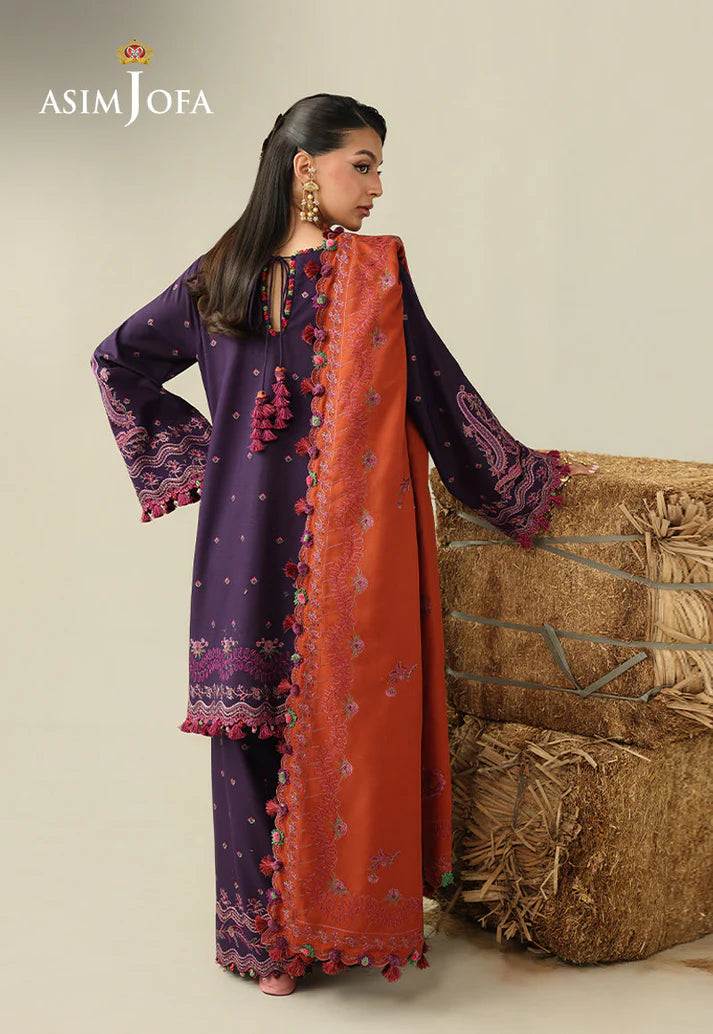 Embroidered Rod Stitched 3 Pcs