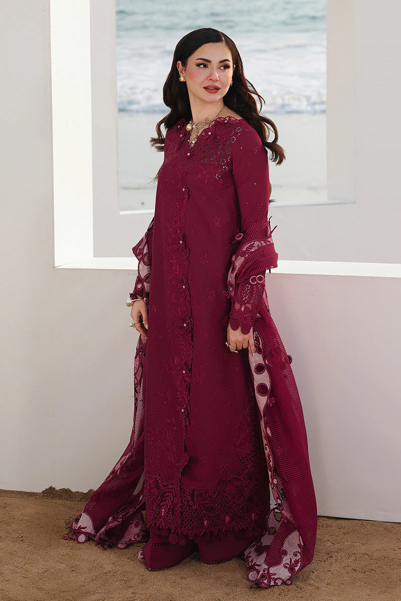 3 Piece Lawn Chikankari Embroidered 3D Flowers Women's Suit