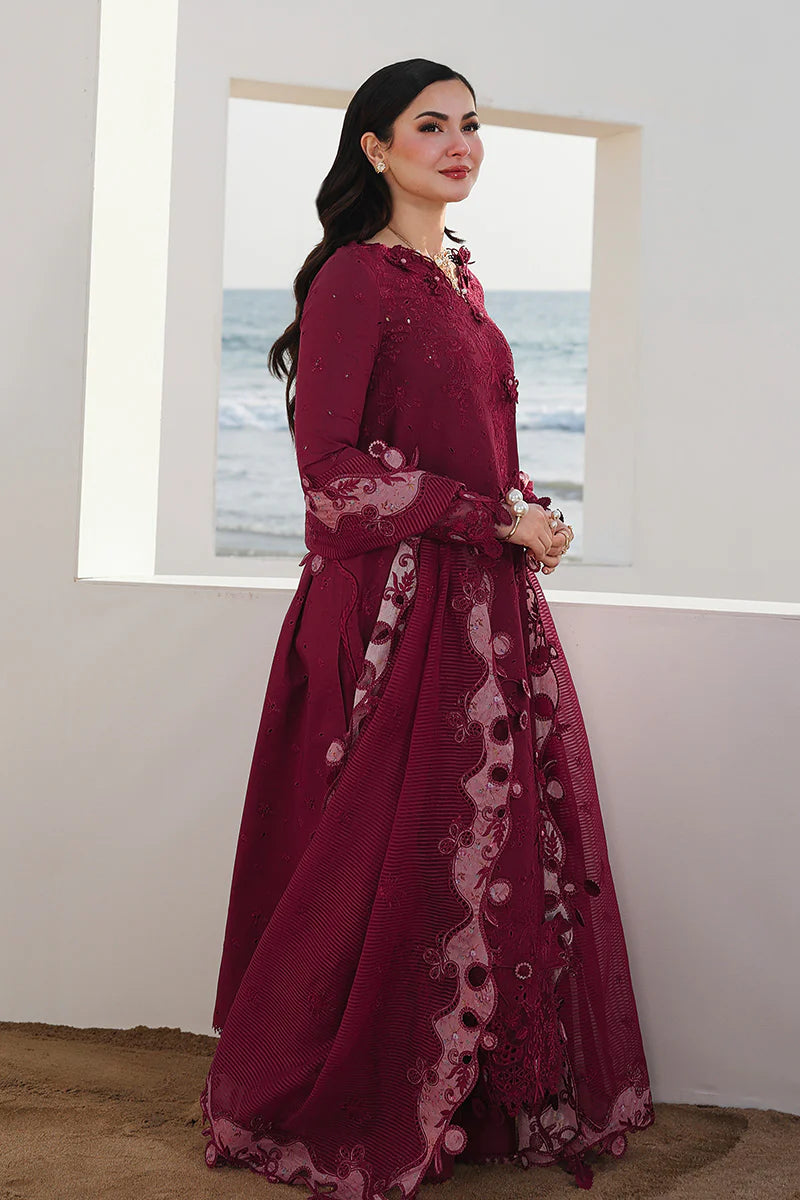 3 Piece Lawn Chikankari Embroidered 3D Flowers Women's Suit