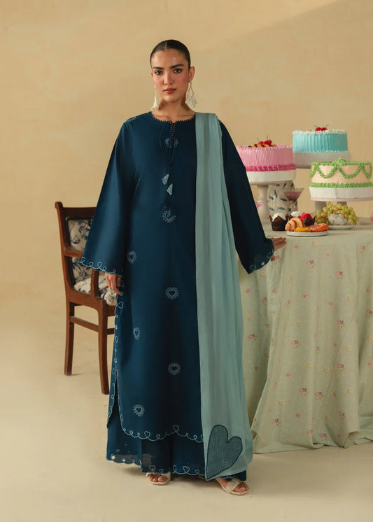 3 Piece Embroidered Women's Suit Summer Collection
