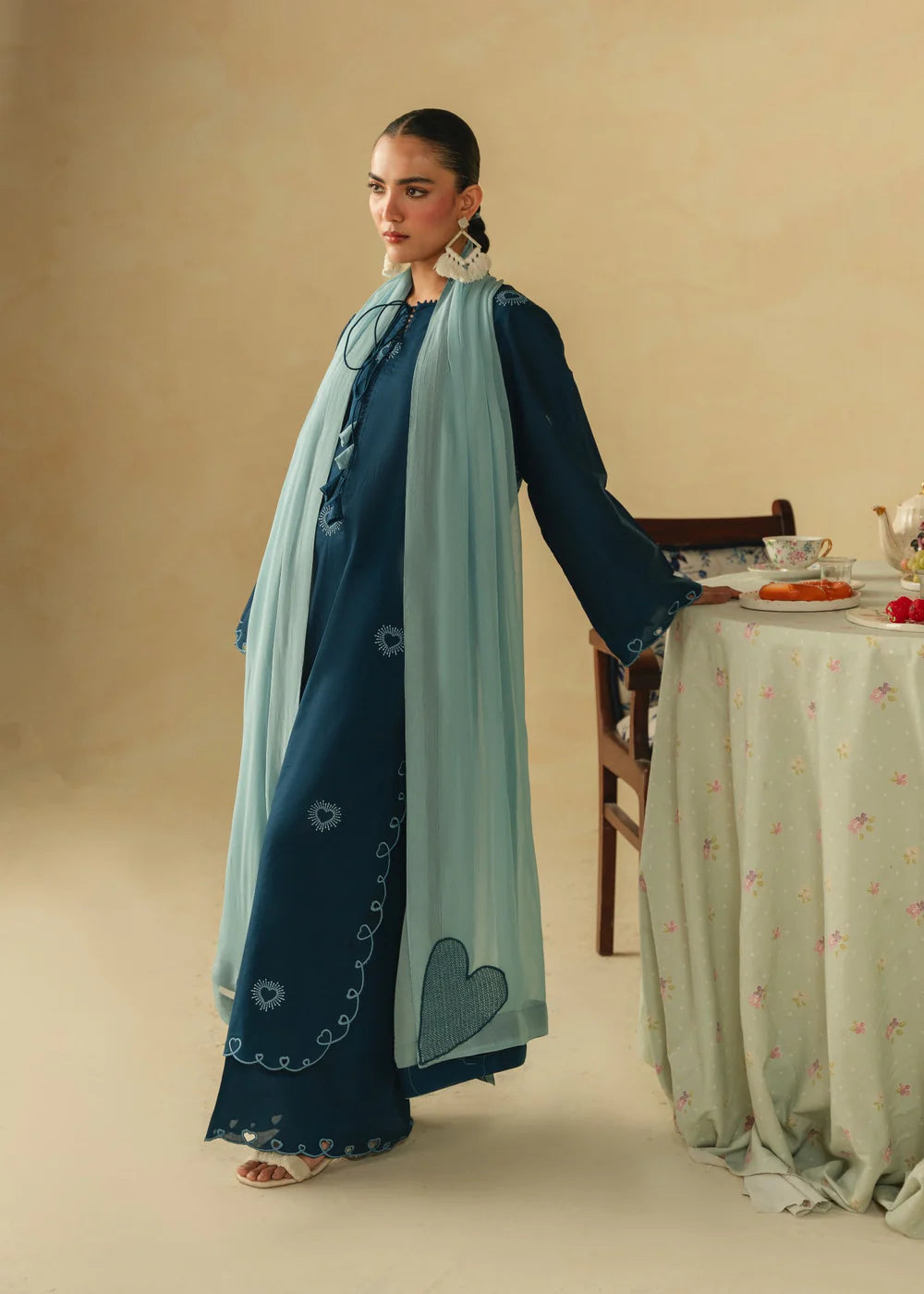 3 Piece Embroidered Women's Suit Summer Collection