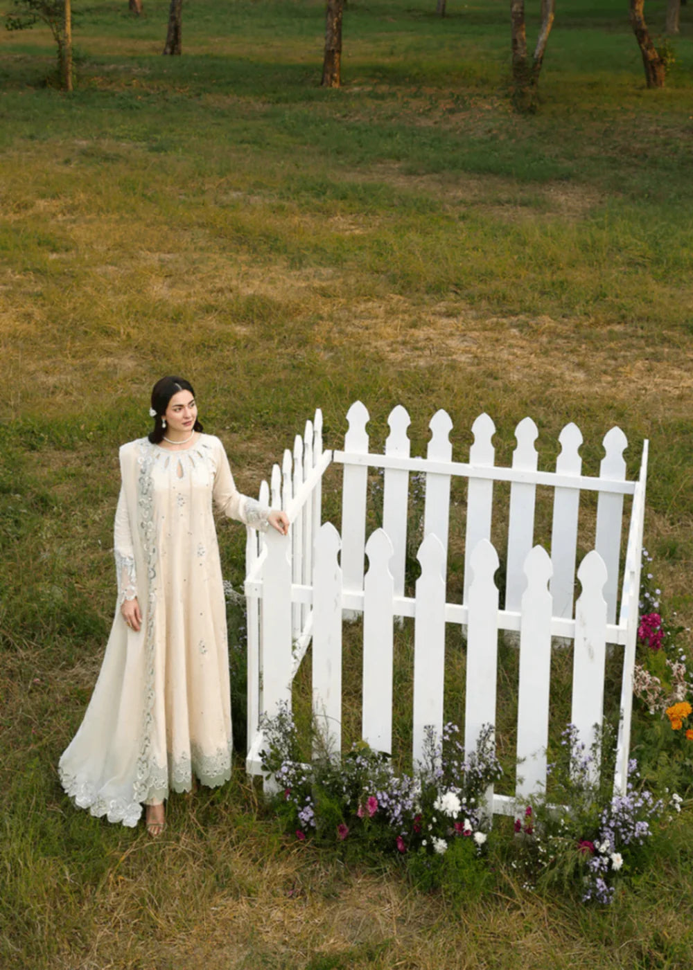 3PC chikankari jacquard maxi With Chiffon Dupatta