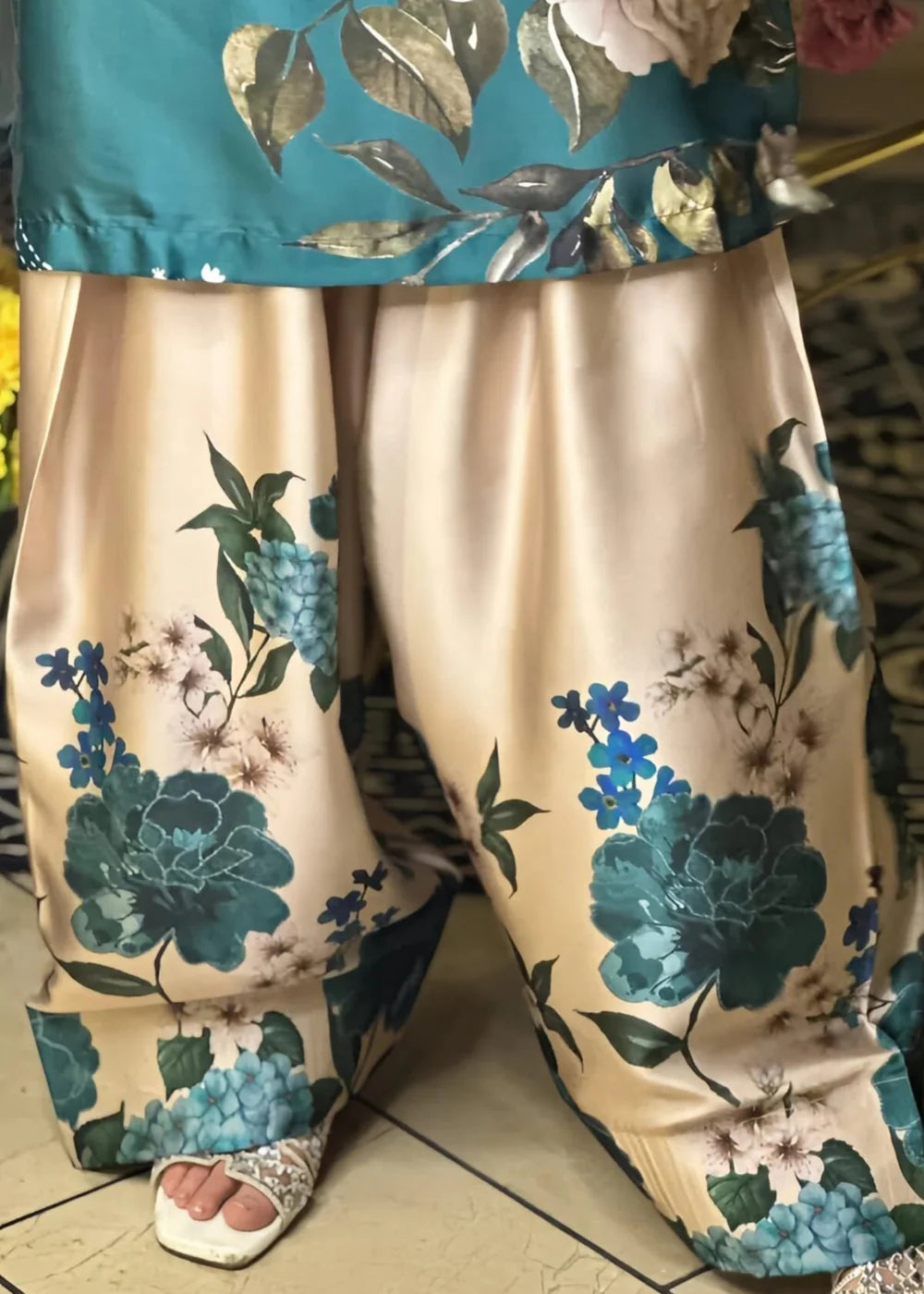 3-PC Silk Embroidered Women's Suit