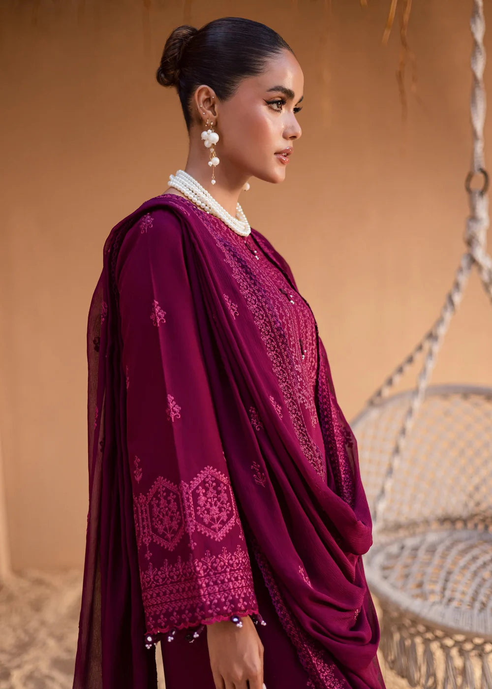 3 Piece Embroidered Women's Suit Summer Collection