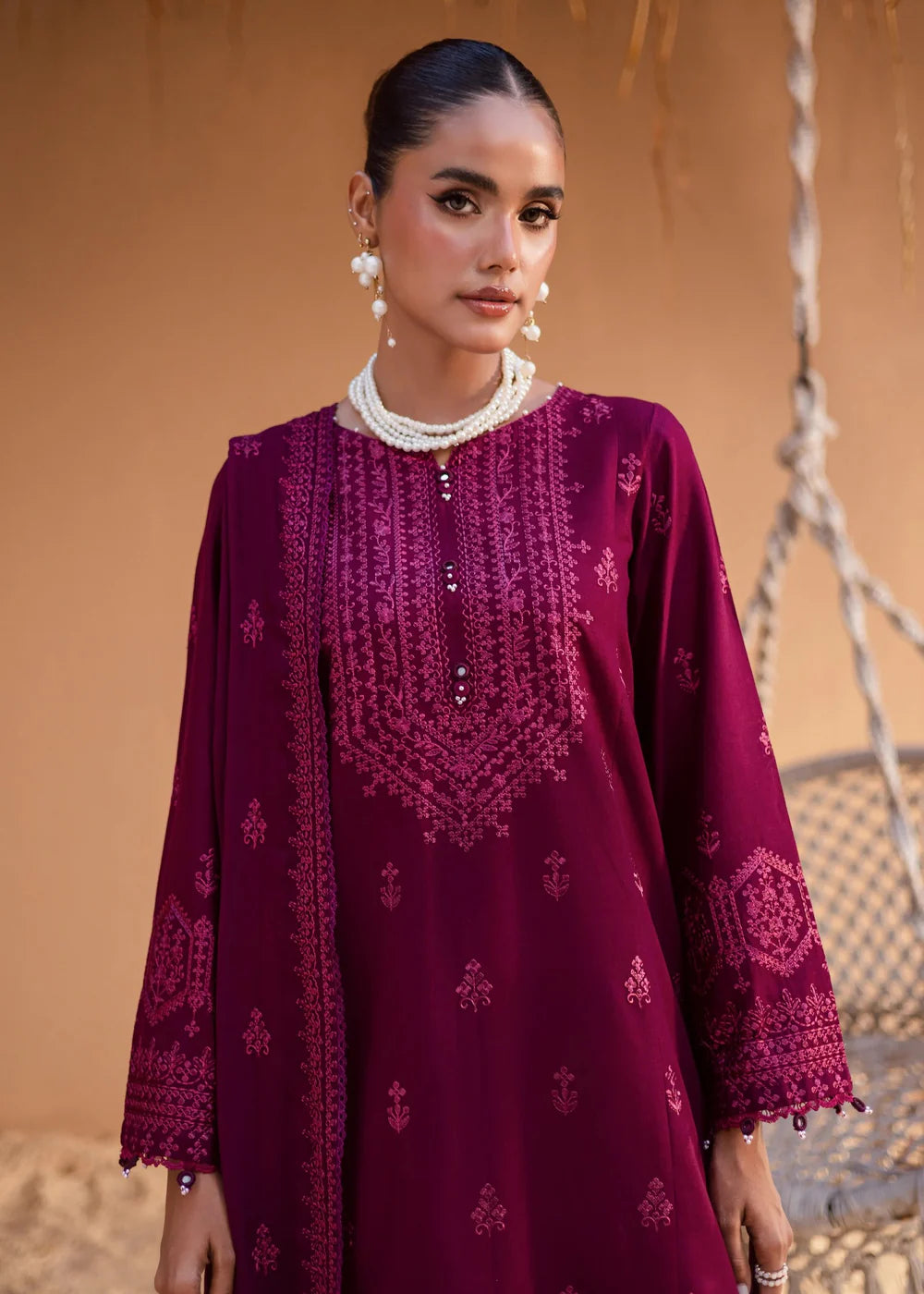 3 Piece Embroidered Women's Suit Summer Collection