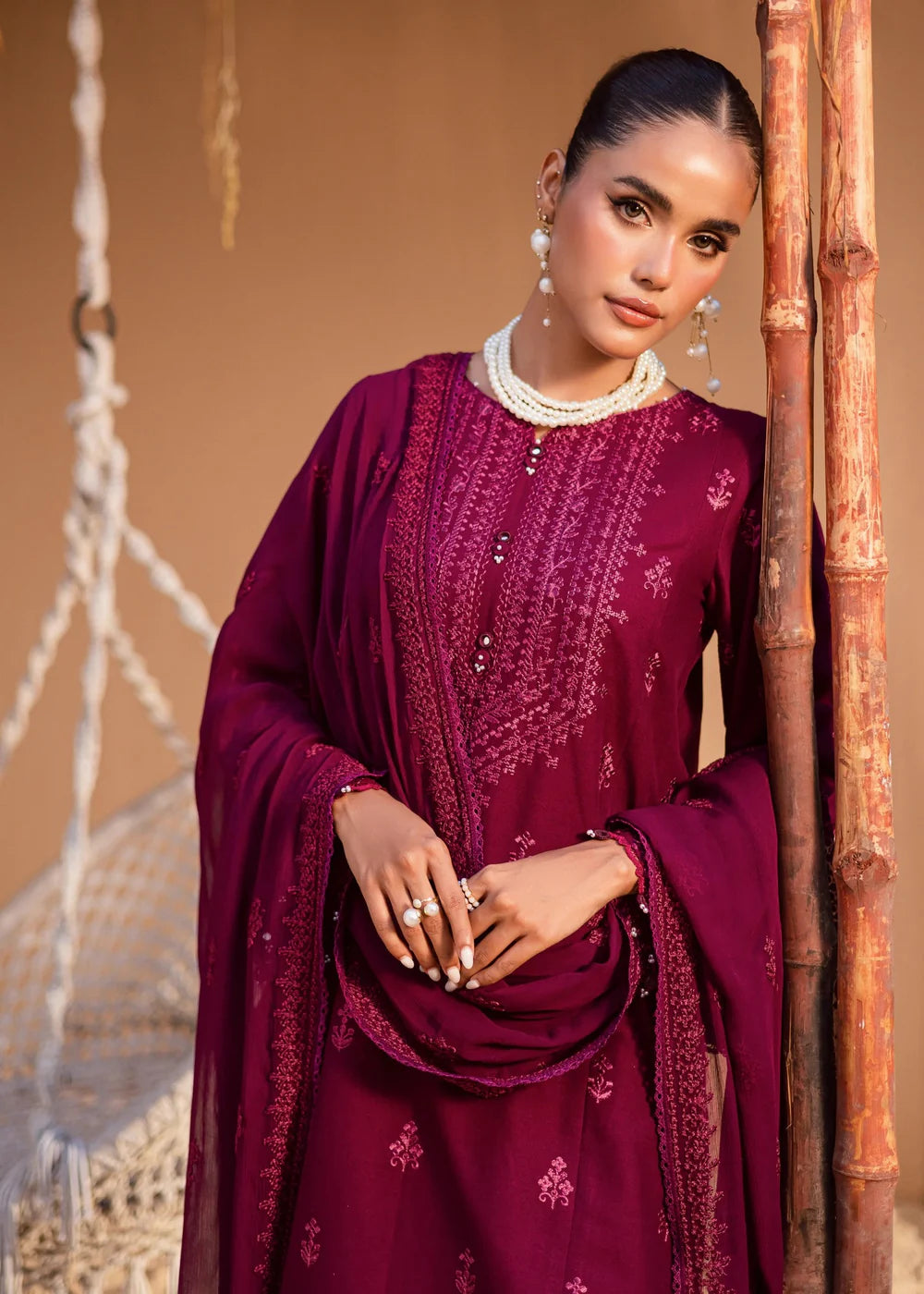 3 Piece Embroidered Women's Suit Summer Collection