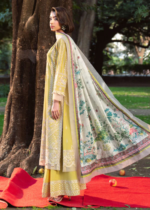 3 Piece Women's suit Lawn Pale Yellow