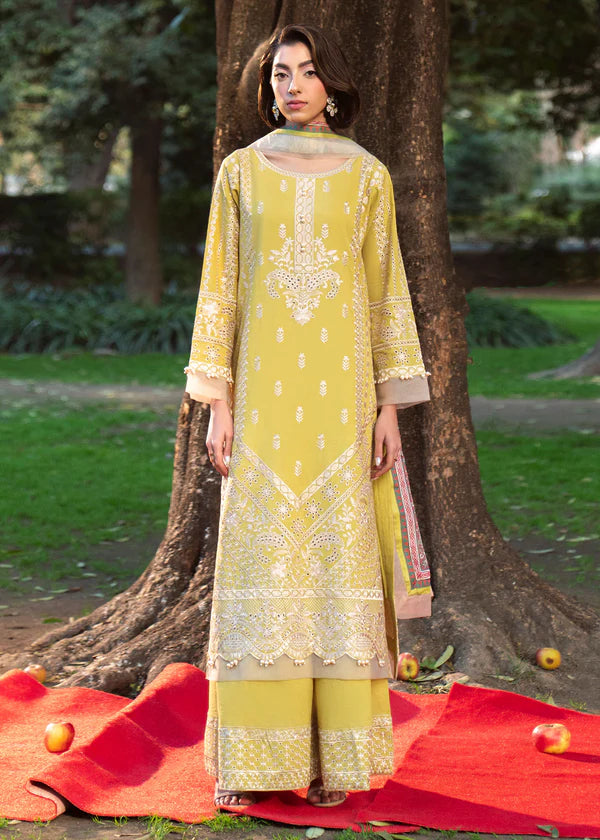 3 Piece Women's suit Lawn Pale Yellow