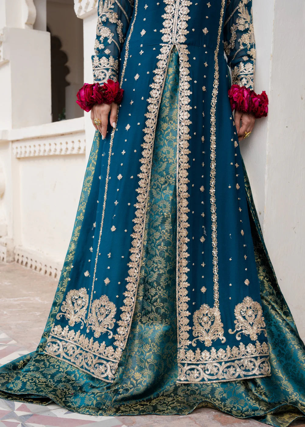 3 Piece Chiffon Embroidered Women's Dress