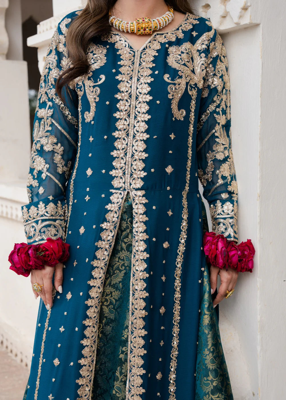 3 Piece Chiffon Embroidered Women's Dress