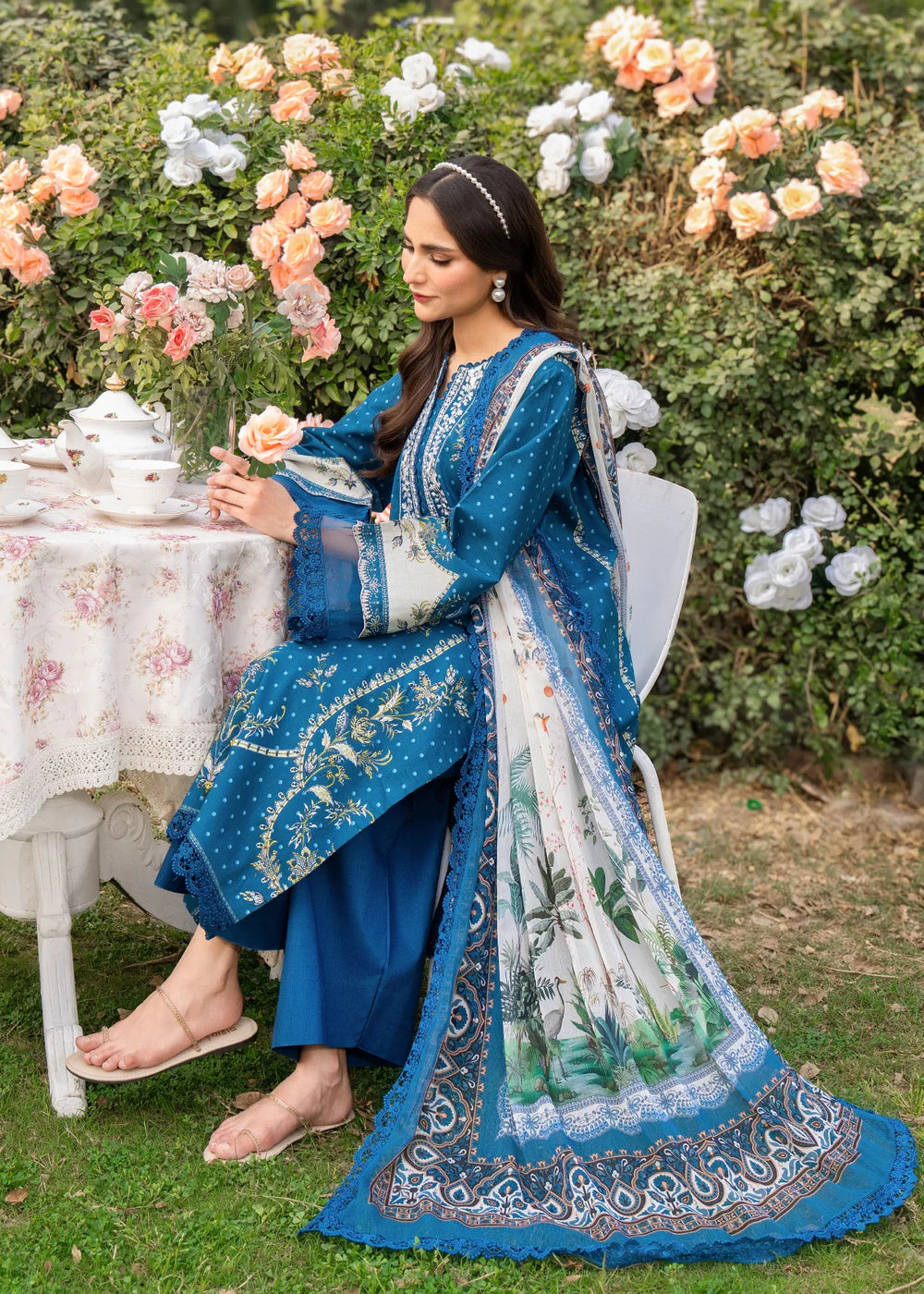 3 Piece Embroidered Women's Suit Summer Collection