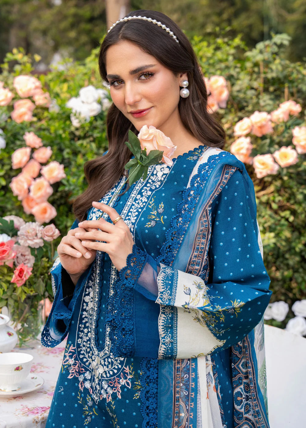 3 Piece Embroidered Women's Suit Summer Collection