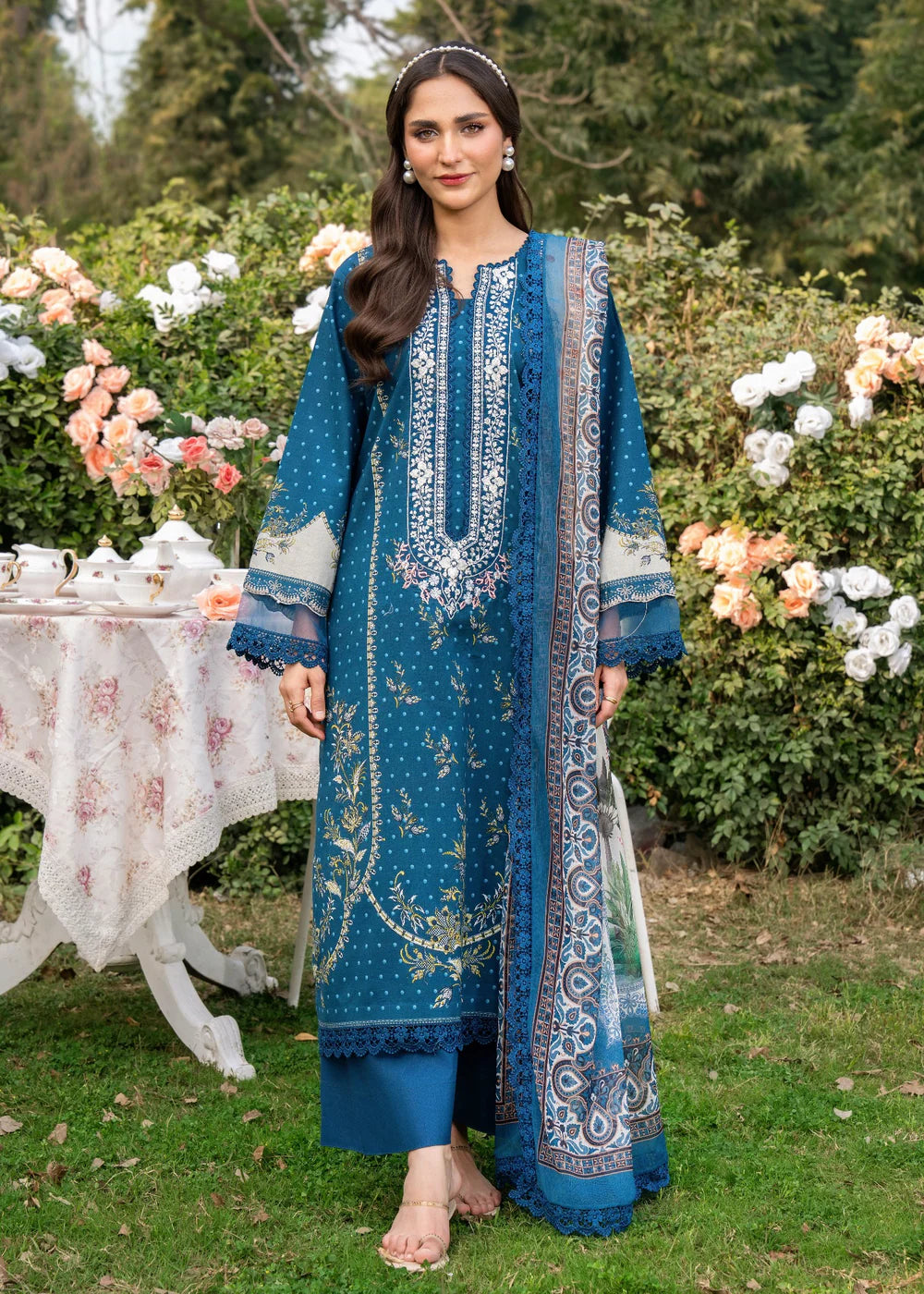 3 Piece Embroidered Women's Suit Summer Collection