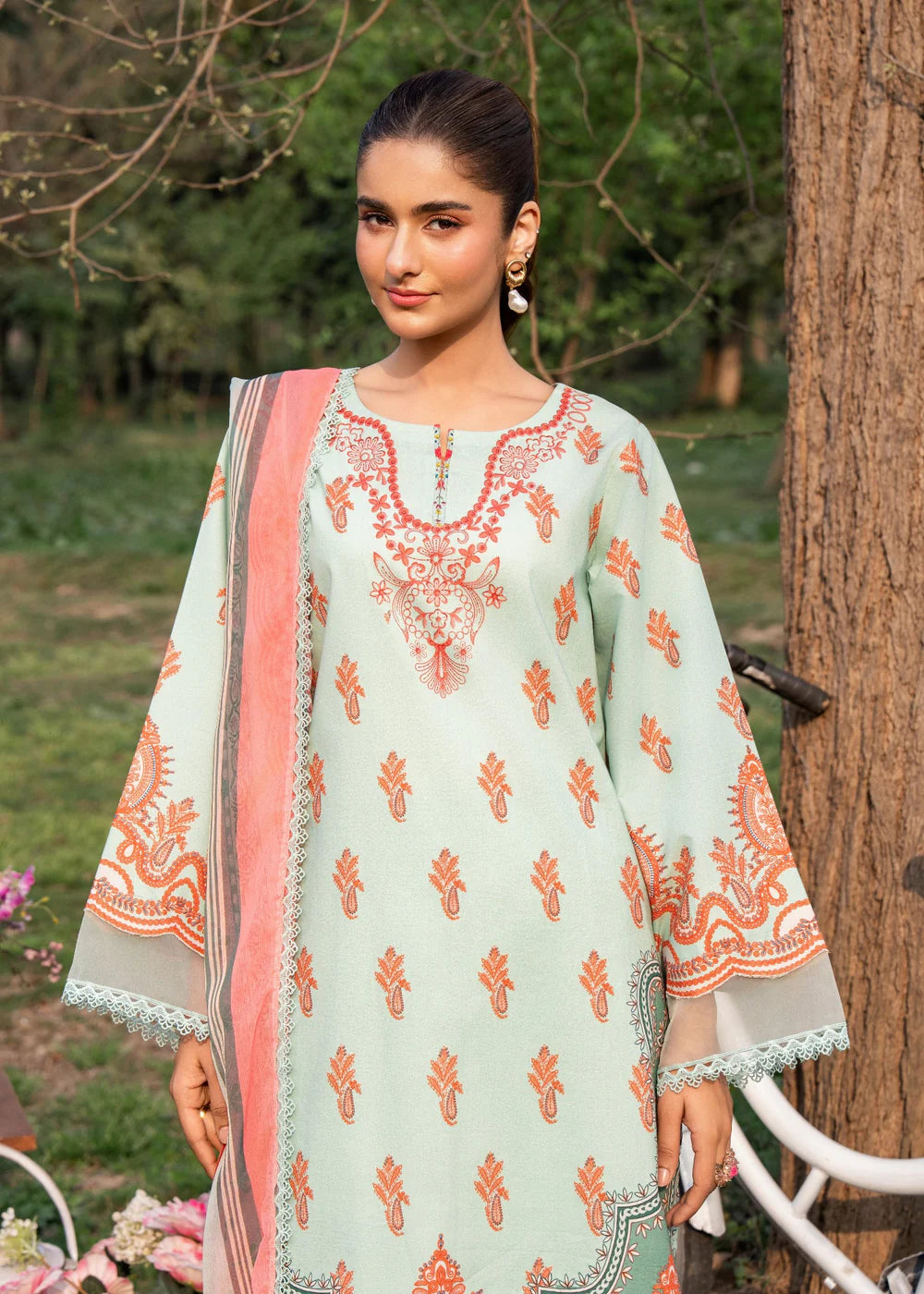 3 Piece Embroidered Women's Suit Summer Collection