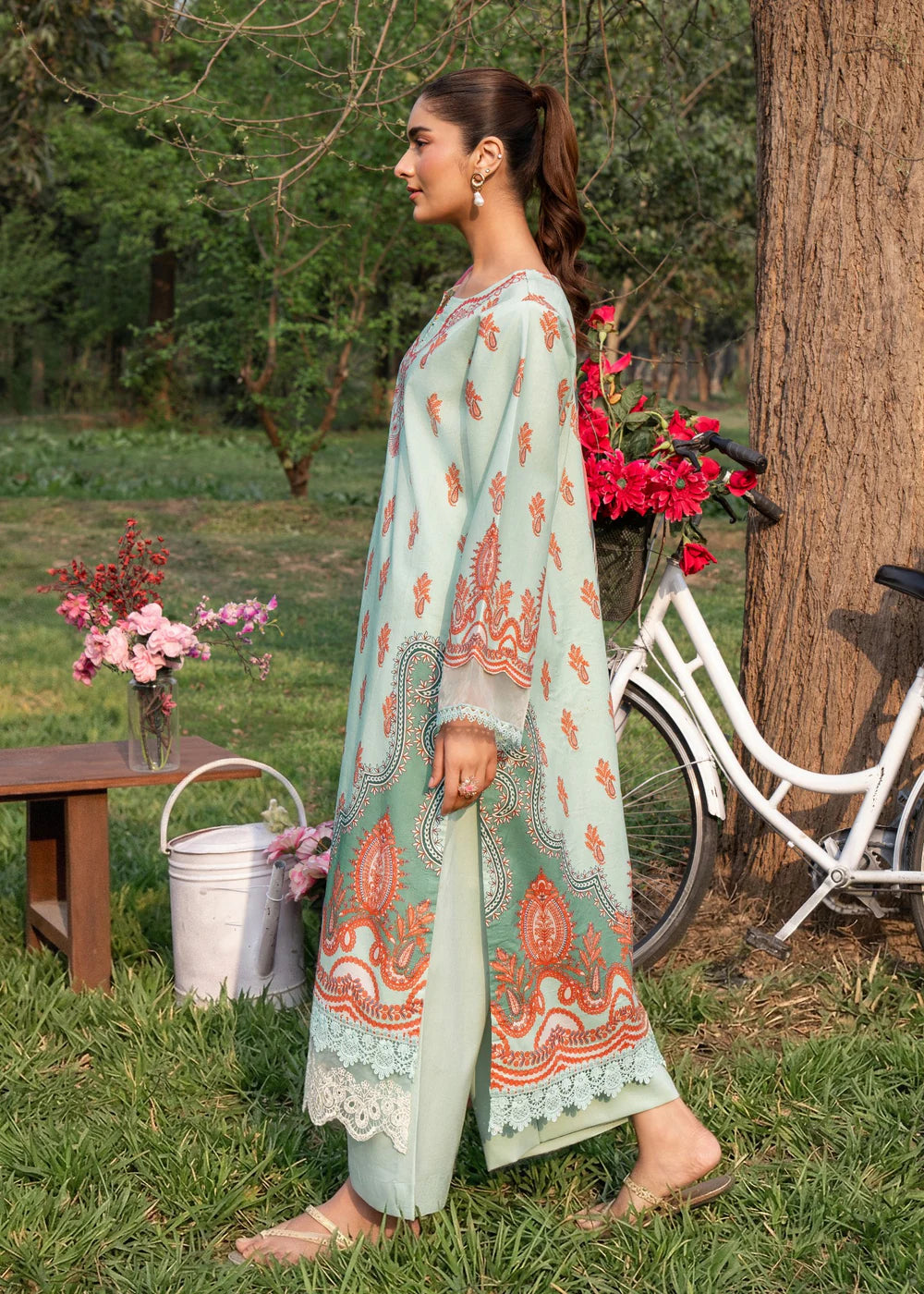 3 Piece Embroidered Women's Suit Summer Collection